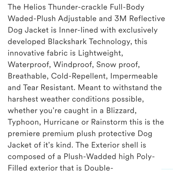 HELIOS DOG pet SNOWSUIT outfit jacket coat - RED - Picture 3 of 11